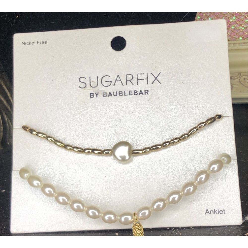Anklet by Sugarfix Baublebar Women's Gold & Pearl Anklet NWT